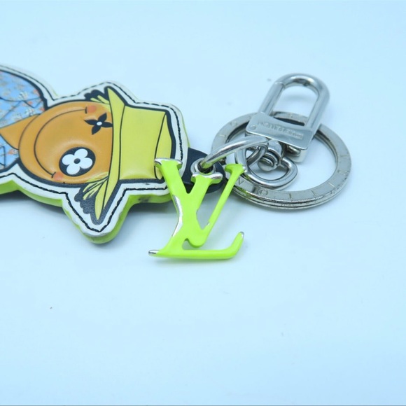 LOUIS VUITTON SHW Bag Charm Keychain Accessories MP2922 Yellow Brown Scarecrow - Picture 5 of 16